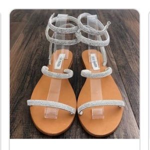 Steve Madden Garnish Rhinestone Sandals-7.5